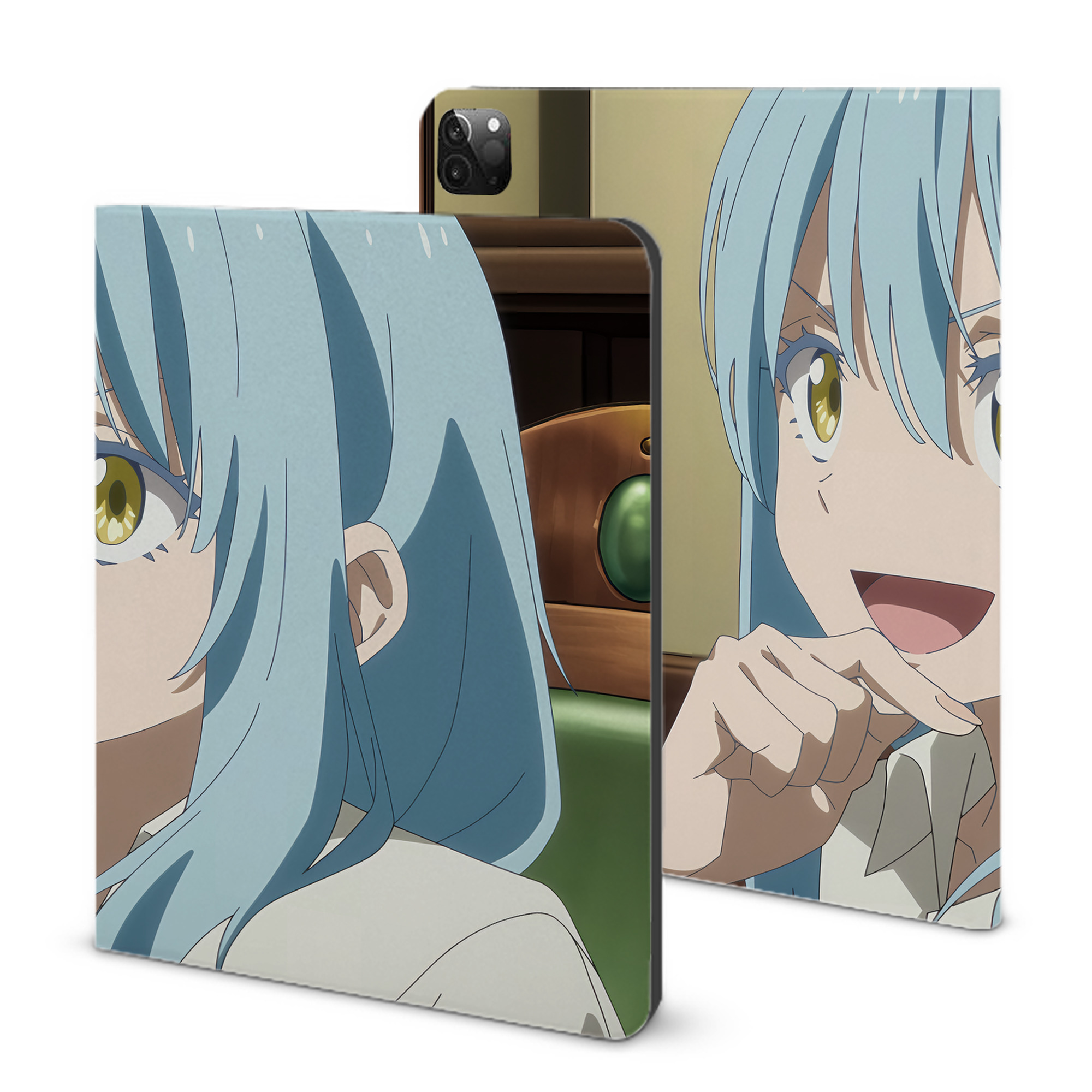 （画像用） 転スラ Regarding Reincarnated to Slime IPadケース ペンホルダー付き ブックスタイルデザイン